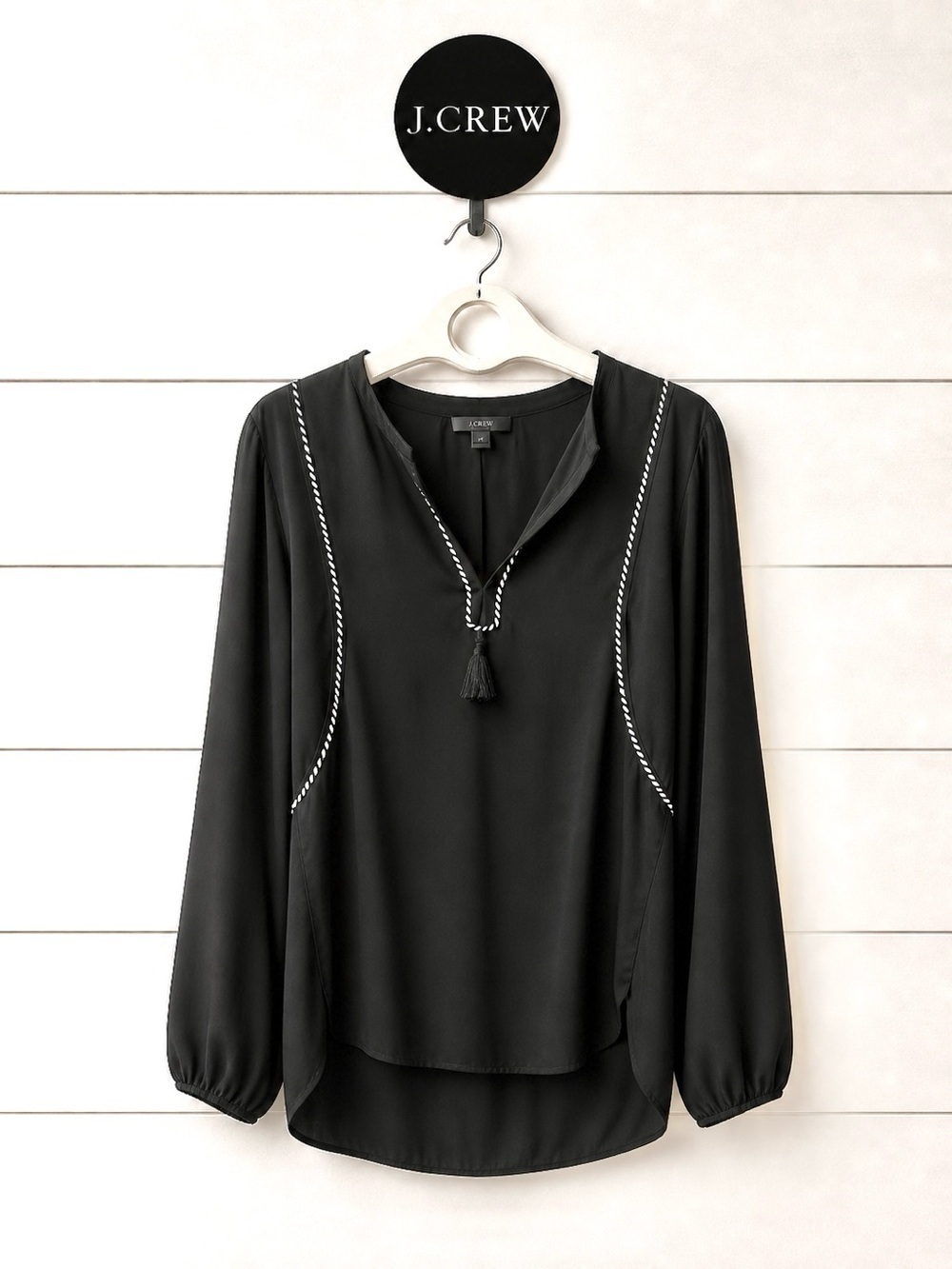 J. crew black blouse  size 4